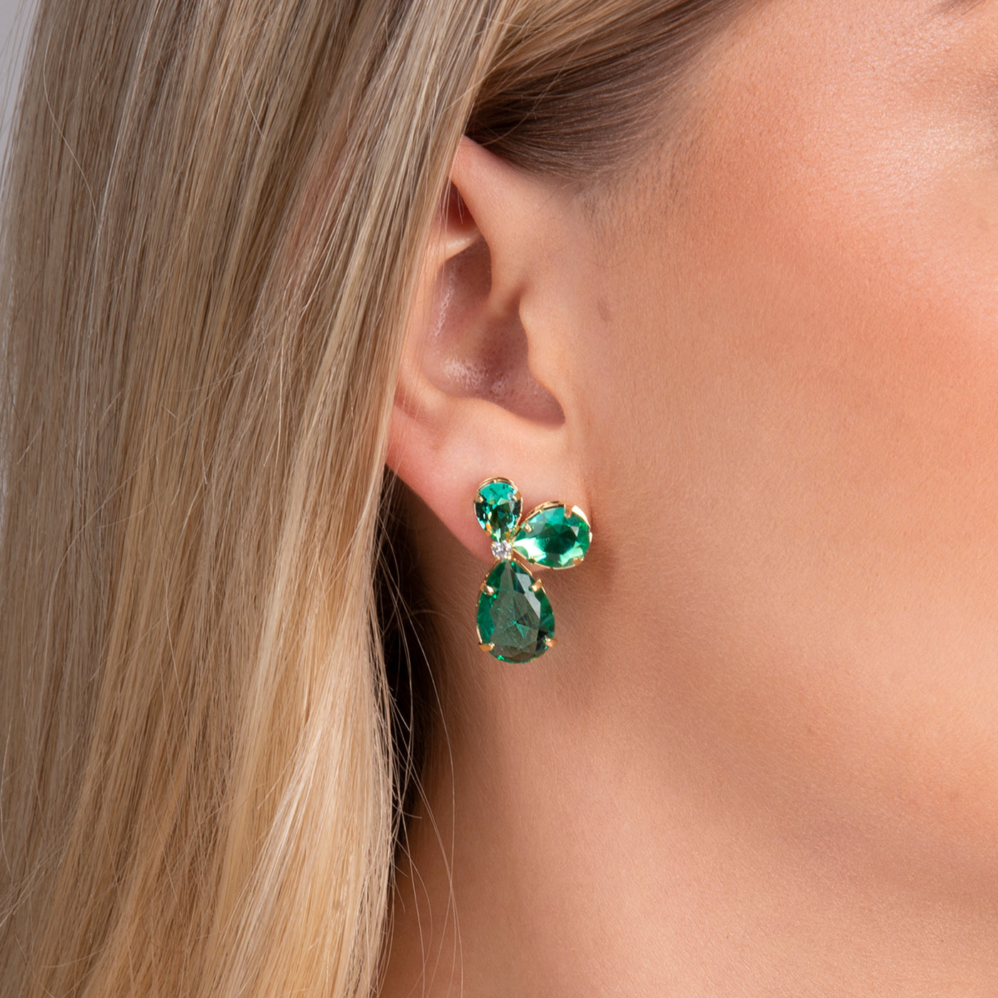 Teardrop Cluster Earrings