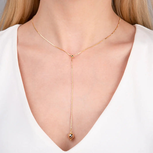 Ouro Sphere Lariat Necklace CHIC In Brazil