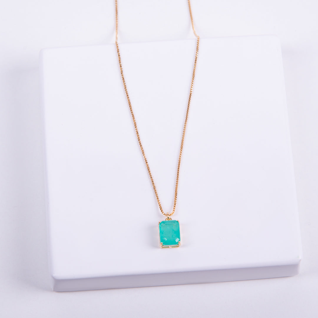 Emerald-Cut Pendant Necklace