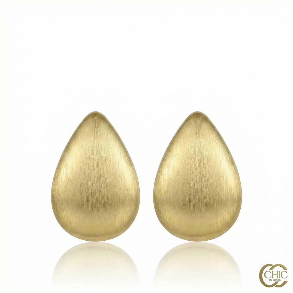 18K gold-plated Embrace Earrings with sculptural teardrop design, Brazilian artisan-crafted jewelry