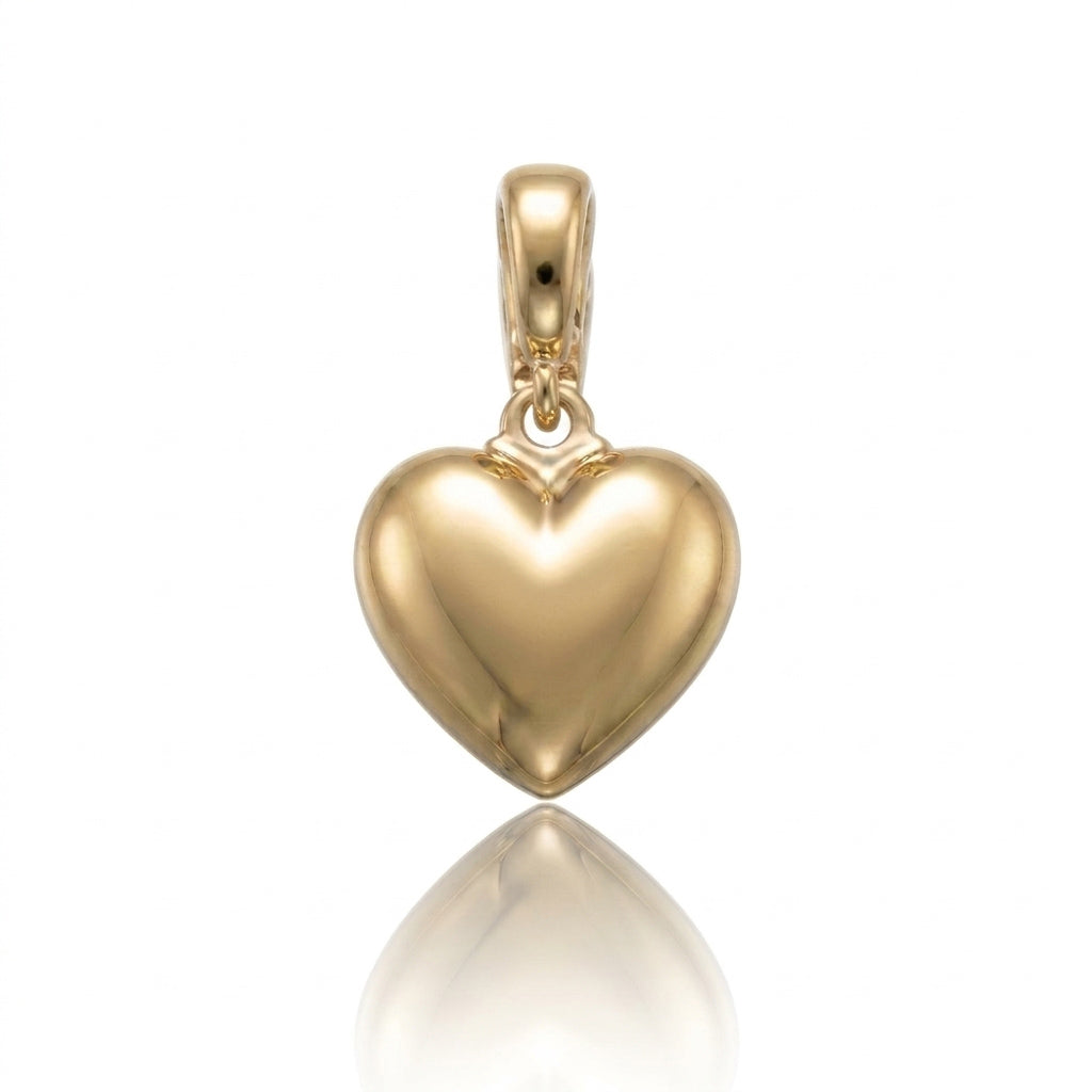 Puffy Solid Heart Pendant CHIC