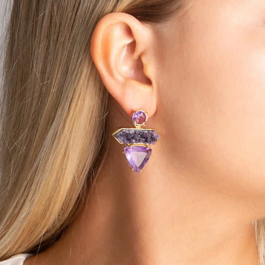 Amethyst Horizon Earrings CHIC In Brazil