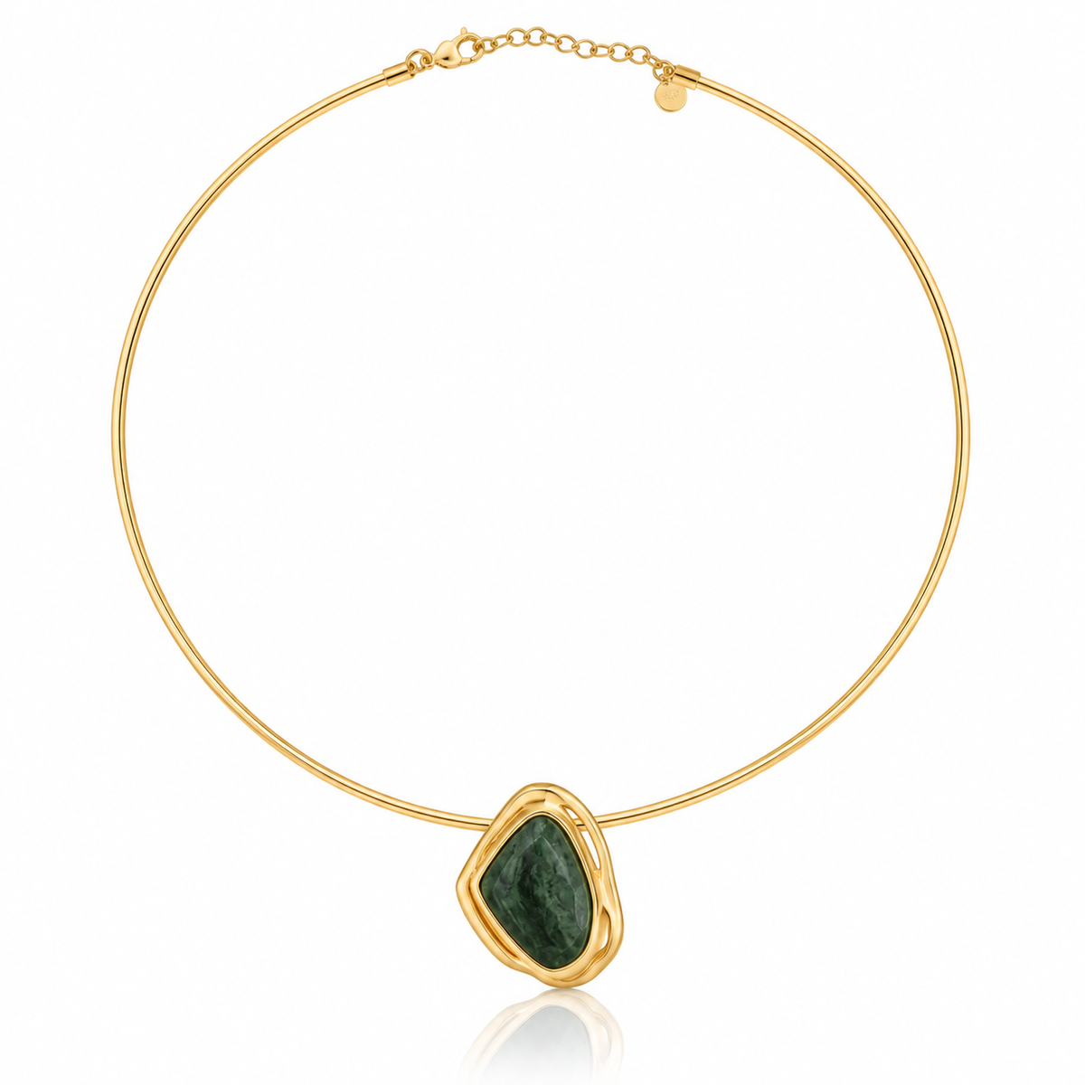 Necklace Verde Sculptural Pendant