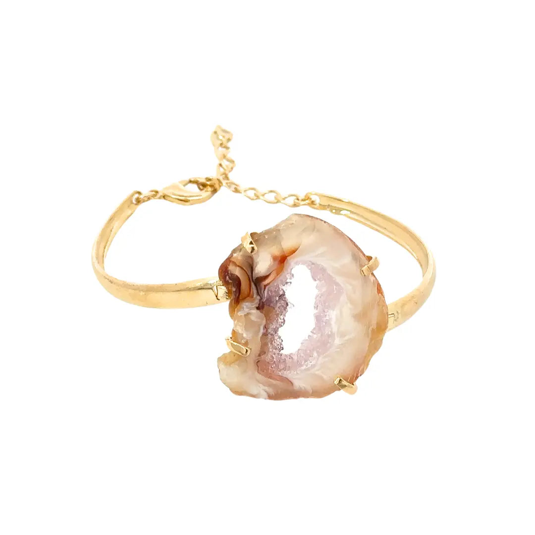 Agate Geode Cuff Bracelet CHIC In Brazil