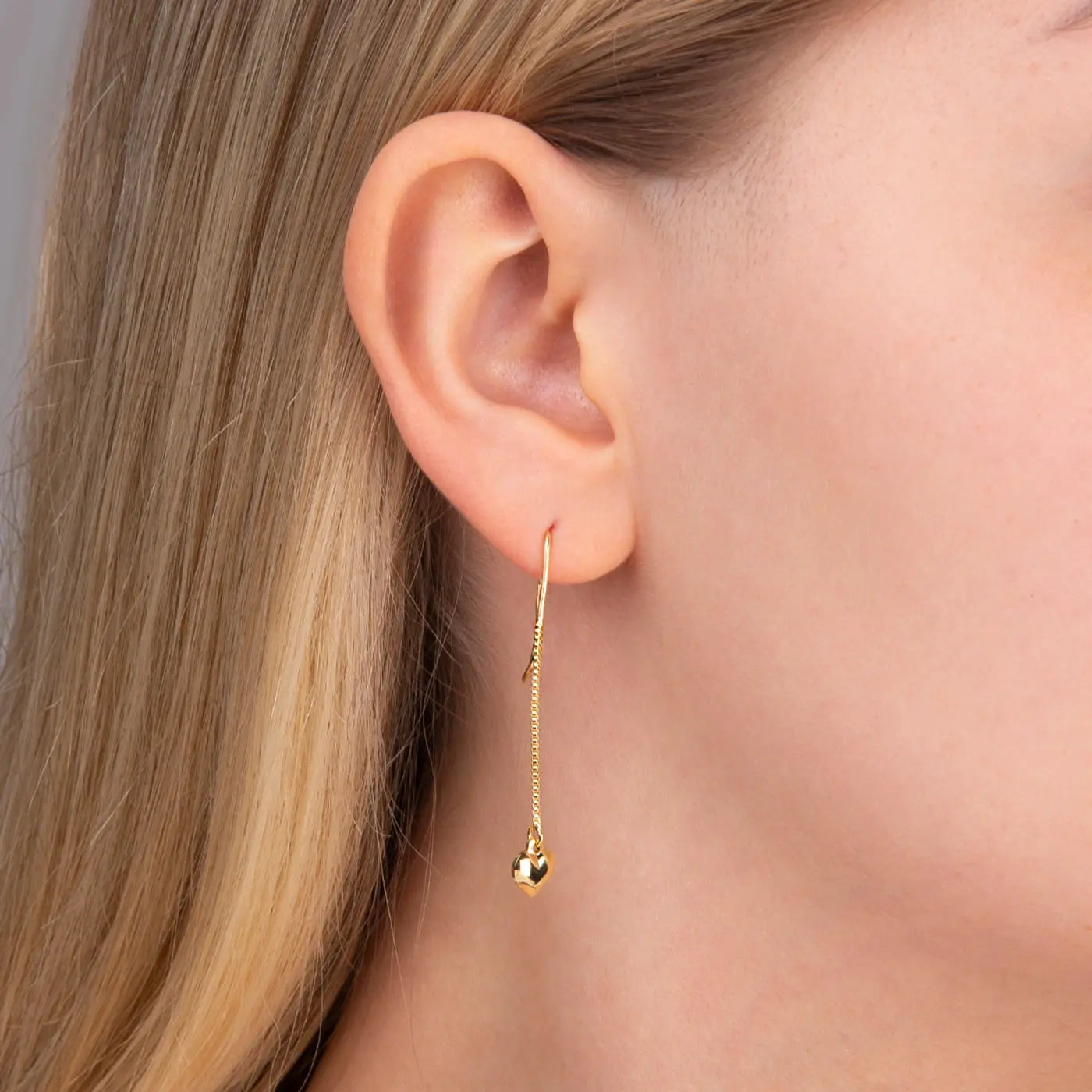 Heart Threader Earrings CHIC In Brazil