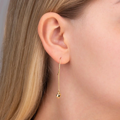 Heart Threader Earrings CHIC In Brazil