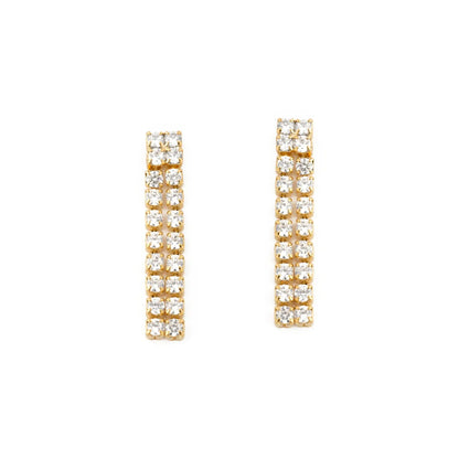 Riviera Double Row Earrings CHIC In Brazil