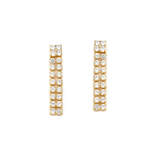 Riviera Double Row Earrings CHIC In Brazil