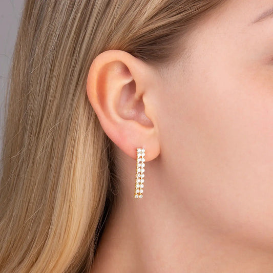 Riviera Double Row Earrings CHIC In Brazil