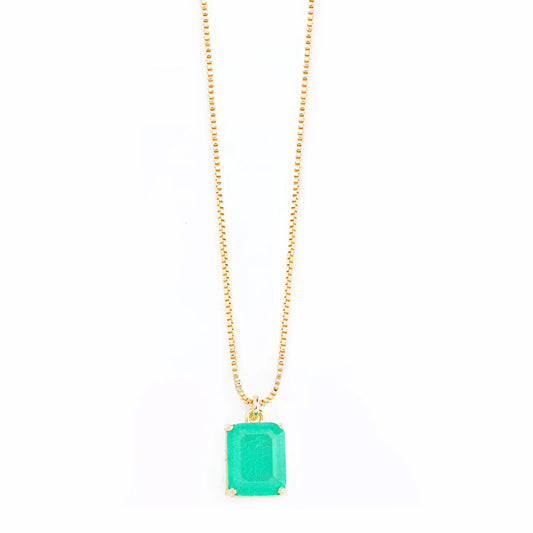 Emerald-Cut Pendant Necklace
