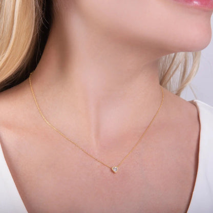 Crystal Heart Necklace CHIC In Brazil