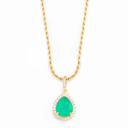 Halo Teardrop Pendant Necklace CHIC In Brazil