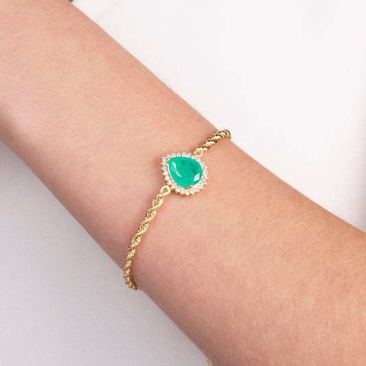 Halo Teardrop Bracelet