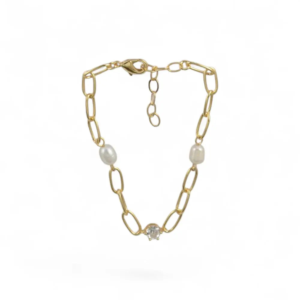 Pearl Crystal Link Bracelet CHIC In Brazil