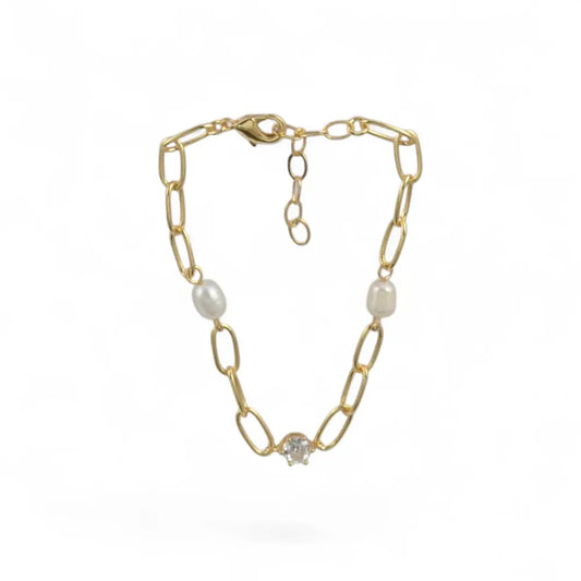Pearl Crystal Link Bracelet CHIC In Brazil