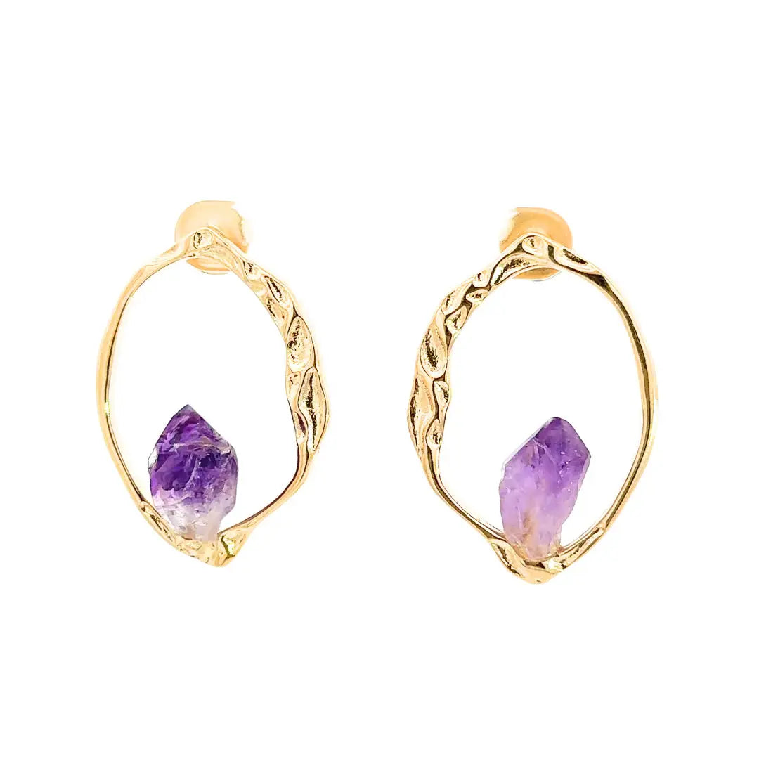 Organic Stone Earrings CHIC In Brazil