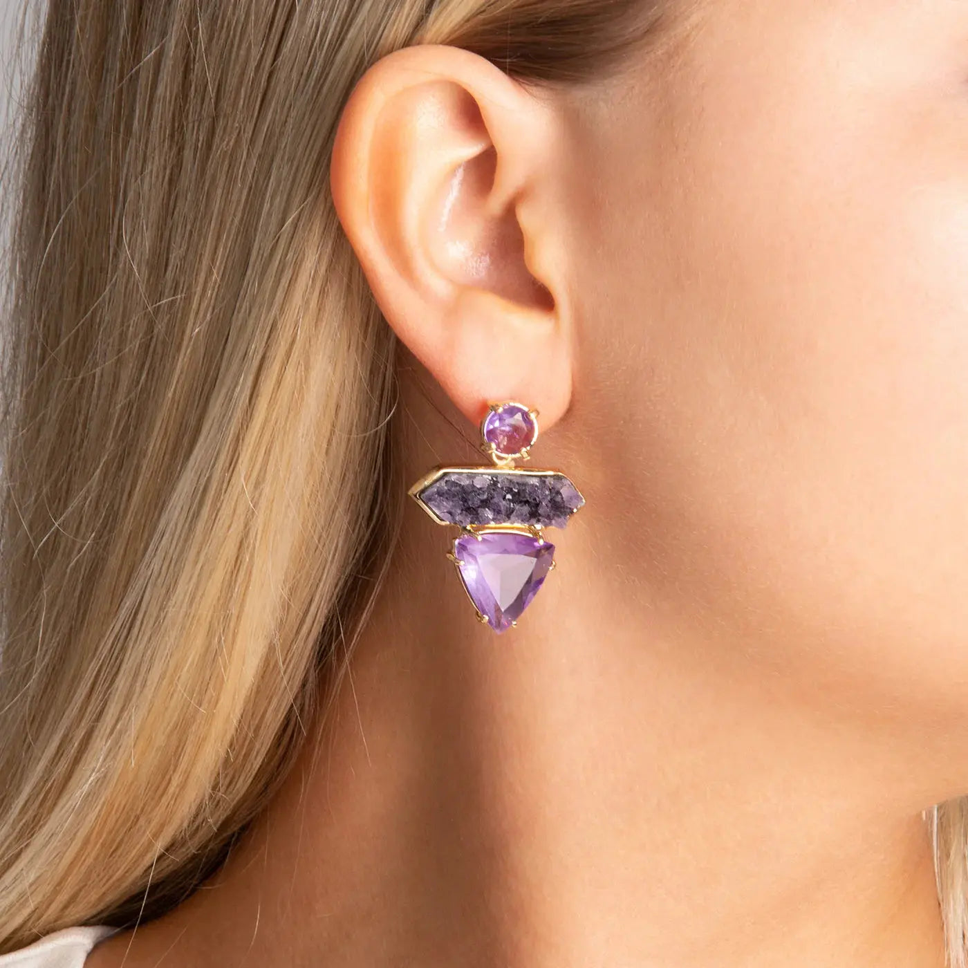 Amethyst Horizon Earrings CHIC In Brazil