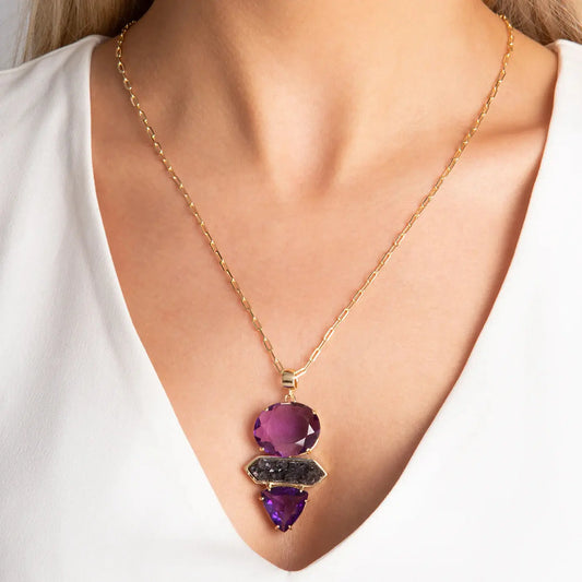 Amethyst Horizon Necklace CHIC In Brazil