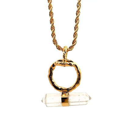 Serenity Stone Medallion Necklace CHIC In Brazil